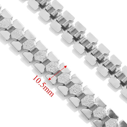 B4714 Hip Hop Thick Vacuum Chain 18k Gold Plated Stainless Steel Chain Roller Bulk Chain for Jewelry Diy