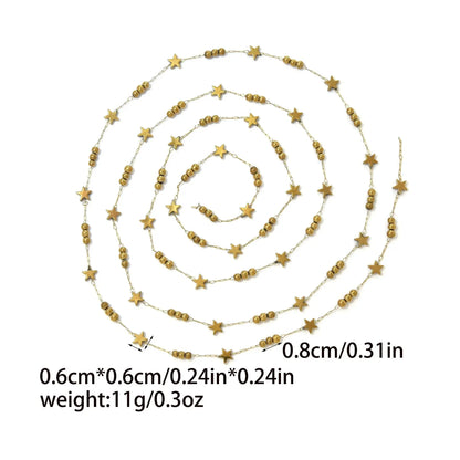 D985 Fashion Star Heart Moon Handmade Stainless Steel Chain Necklace Bracelet Diy Roll Bulk Chain for Jewelry Diy