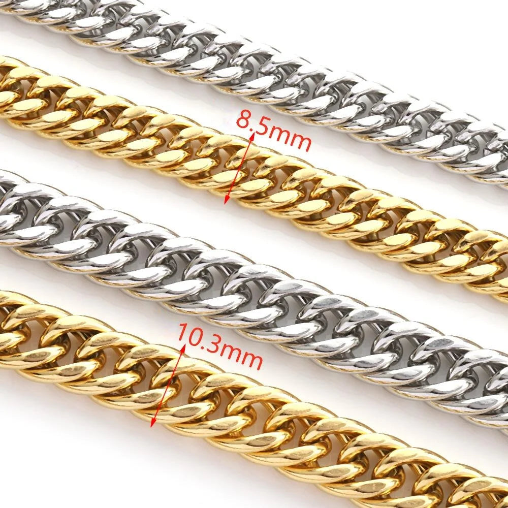 E578 Wholesale Aluminium Chain Trunk Gold Silver Chain Custom Permanent Cuban Chains for Men Jewelry Diy