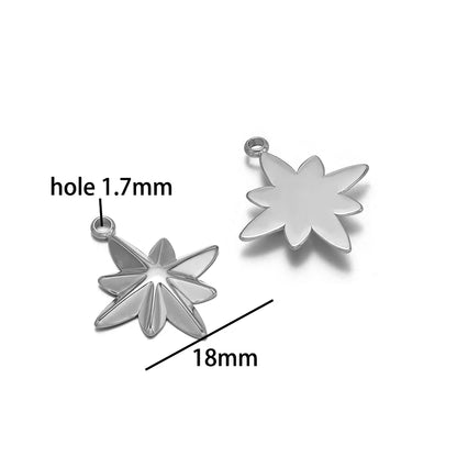 Popular Design 18k Gold Plated Stainless Steel Cross Star Charm Pendant for Women Jewelry Making Accessories