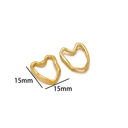 Hot Sale Fashion 18k Gold Plated Stainless Steel Creative Spiral Vortex Heart Square Handbag Charm Pendant for Jewelry Making