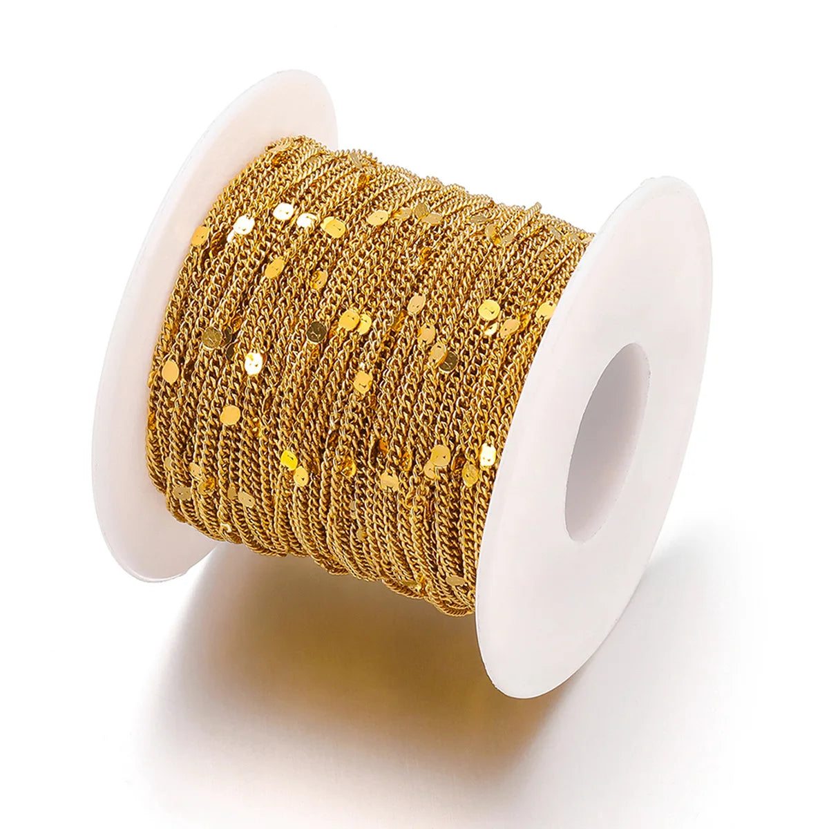 E398 18k PVD Plated Chain Gold Silver Thin Chain Permanent Stainless Steel Chain for Diy