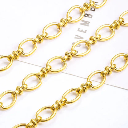 B4926 Vaccum Gold Chain Stainless Steel Non-tarnished Chain Necklace Accessory Bulk Thunk Chain for Diy