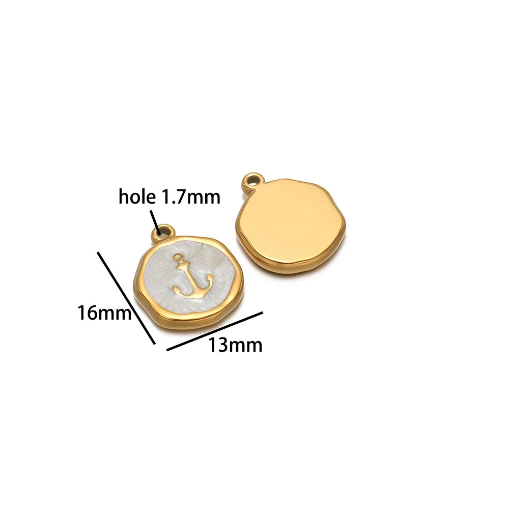 Factory DIY Charm 18k Gold Plated Stainless Steel Enamel Cross Dog Paw Pendant for Women Necklace Jewelry Making