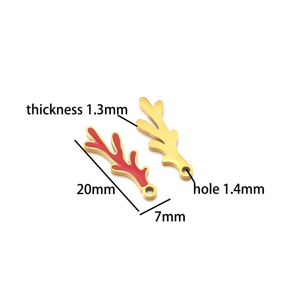 Exquisite Pendant 18k Gold Plated Stainless Steel Colorful Enamel Flower Charm Pendant for Necklace Jewelry Making Accessories