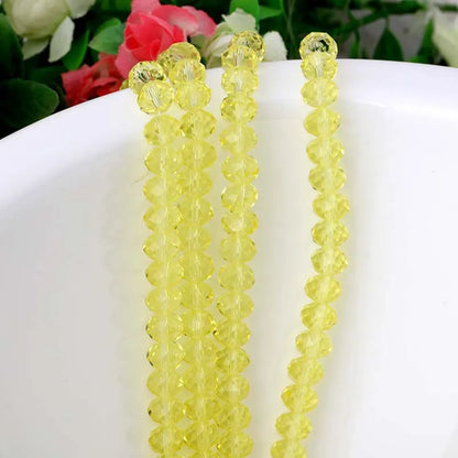 Wholesale Round Crystal 2/3/4/6/8/10/12mm Rondelle Glass Faceted Beads for DIY Jewelry Making