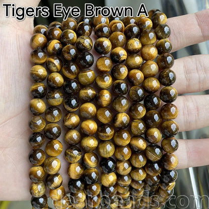 Wholesale Natural Stone Beads Amethyst Citrine Rose Quartz Crystal Gemstone Bead for DIY Jewelry Making 4 6 8 10 12 MM, 38CM