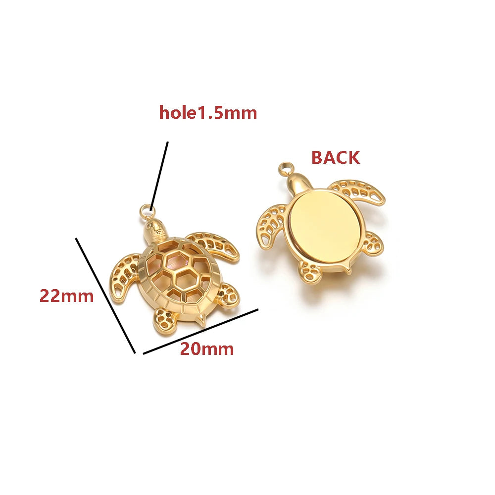 Gold Plated Stainless Steel Ocean Animal Charms Pendants for DIY Jewelry Making Necklace Bracelet Accessories
