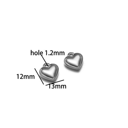 Fashion love Pendant 18k Gold Plated Stainless Steel Heart Shape Charm Pendant for DIY Jewelry Making Accessories