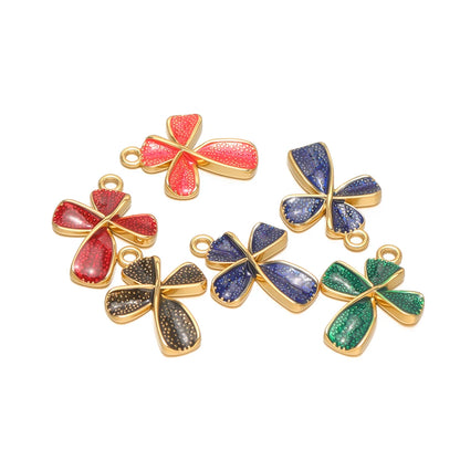 New Arrival Stainless Steel 18k Gold Plated Enamel Cross Charm Pendant for Diy Jewelry Making Wholesale Accessories
