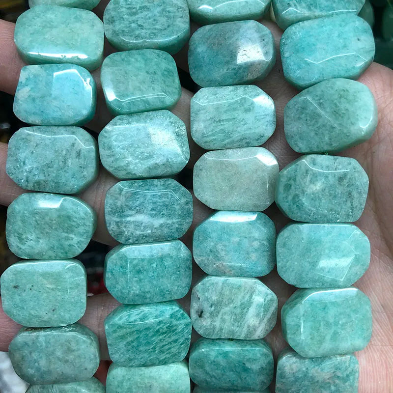 Natural Gemstone Faceted Irregular Faceted Freeform Flat Rectangle Polygon Beads Strand for Jewelry Making Bracelets Necklaces