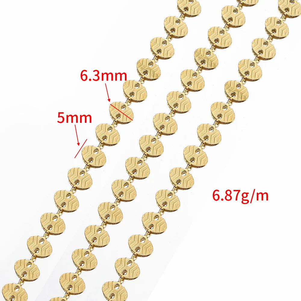 A1869 Hot Selling 18k Gold Plated Stainless Steel Chain Round Necklace Bracelet Jewelry Making Chain Diy Findings
