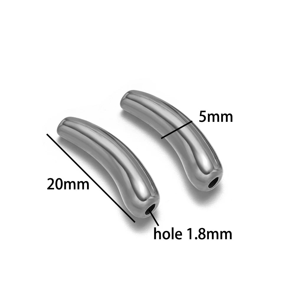 Polished 18k Gold Plated Stainless Steel Irregular Eggplant Charm Beads Pendant for DIY Jewelry Making Accessories