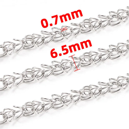 A1627 amazing fashion flower chain silver stainless steel bulk necklace bracelet jewelry making diy chain
