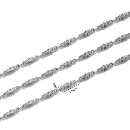 F503 Vintage Grooved Metal Spacer Beads Gold Silver Plated Stainless Steel Pumpkin Beads DIY Jewelry Making Accessories