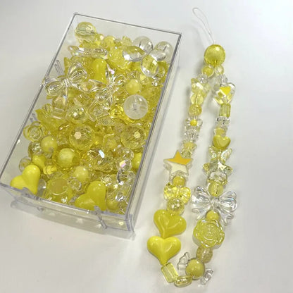 DIY Transparent Acrylic Beads Handmade Material for Jewelry Making  Bracelet Mobile Phone Chain Mixed Shapes Key Chain