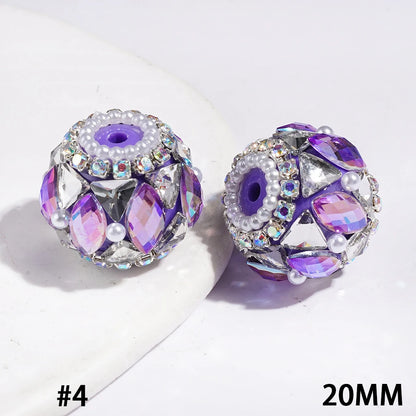 Vibrant Multi Color Marquise Acrylic Beads with Triangle AB Rhinestone Chain for DIY Beadable Pen Keychain Handcrafts Wholesale