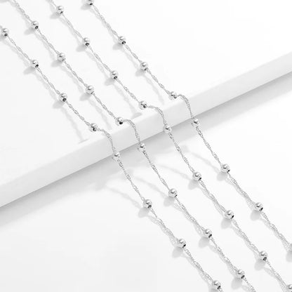 A2720 Non Tarnish 18k Gold Silver Stainless Steel Chain Bulk Necklace Bracelet Jewelry Making Chain Accessory