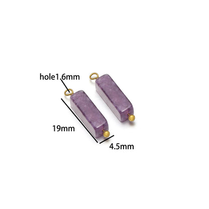 Handmade Fashion Jewelry 18k Gold Plated Stainless Steel Cylinder Charm Pendant for DIY Necklace Jewelry Making Accessories