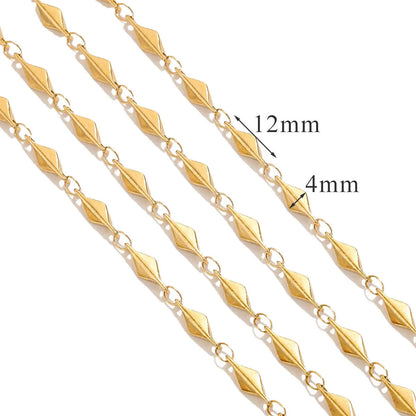 A2941 Fashion Gold Silver Plated Stainless Steel Chain Unique Shape Bulk Necklace Bracelet Jewelry Making Chain Findings