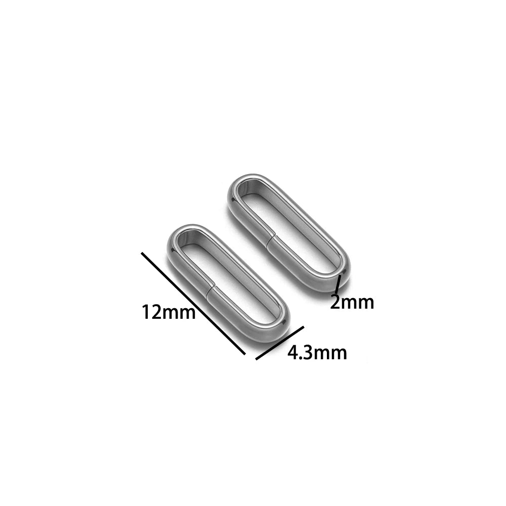 Simple 18k Gold Plated Stainless Steel  Twist Round Oval square Charm Pendant for DIY Handmade Necklace Jewelry Making