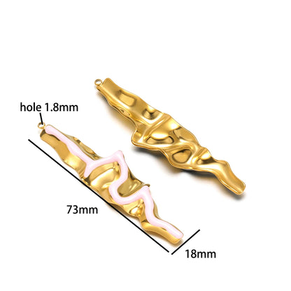 Fashion Stainless Steel 18k Gold Plated Irreguarl Shaped Charm Pendant for Jewelry Necklace Making Accessories