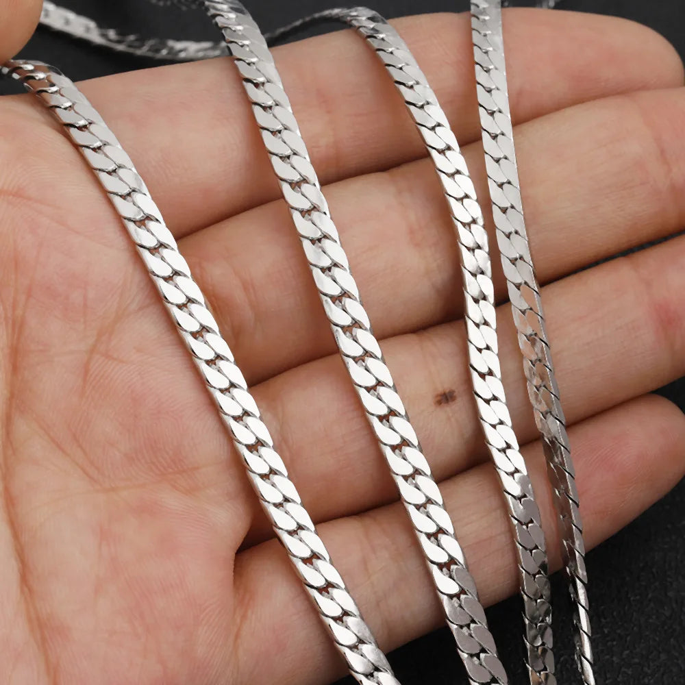 D949 Manufacturer's Jewelry NK Chains Fashion Stainless Steel Men Keel Chain Franco Cuban Chains 3mm 4mm