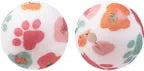 100PCS 15mm Silicone Round Printed Beads 2mm Hole Colorful Pattern Loose Beads for Bracelet Necklace DIY Jewelry Craft Making