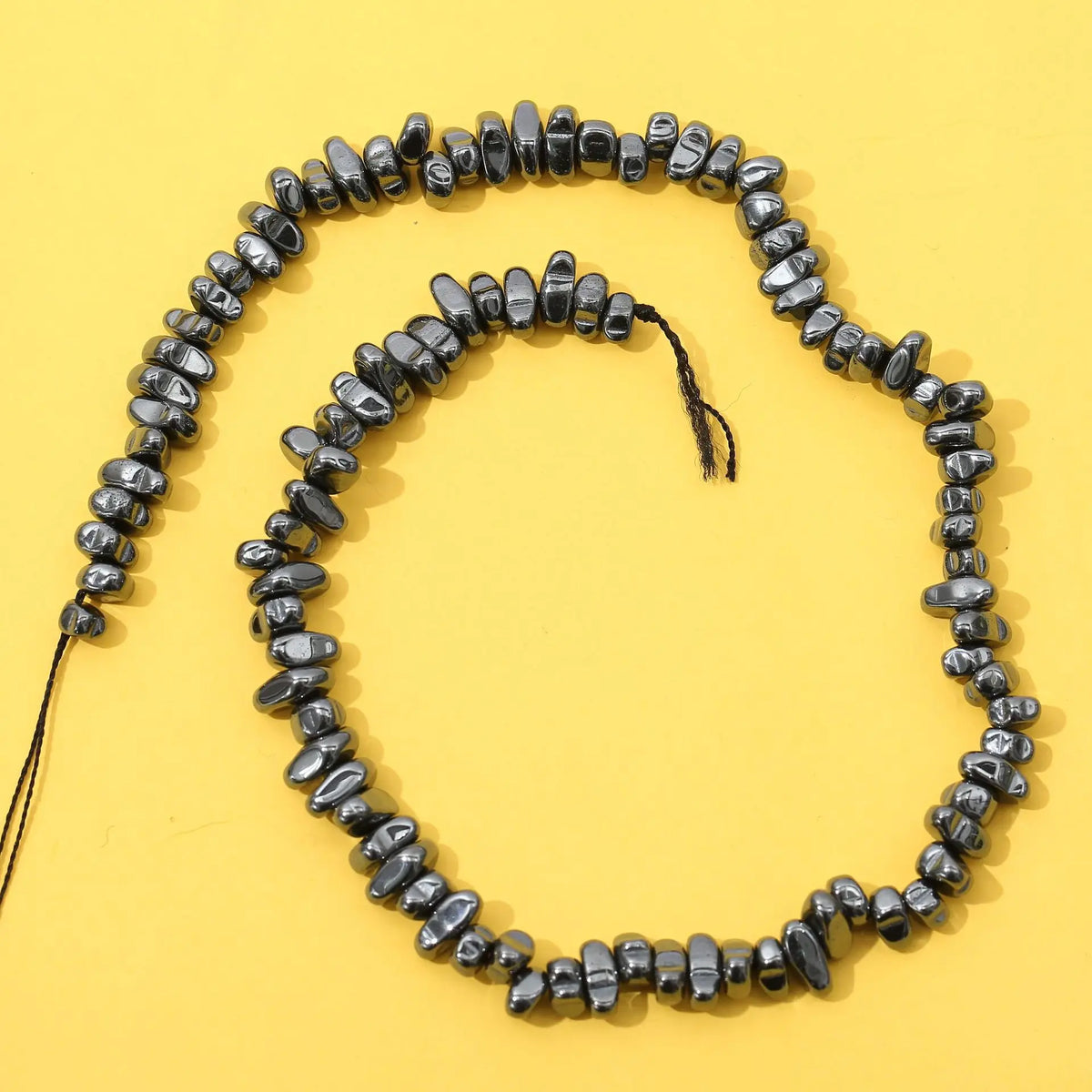 Wholesale Irregular Chips Plated Hematite Bead, Black Rainbow Beads Strand for DIY Jewelry Making 4-10mm, Length About15"