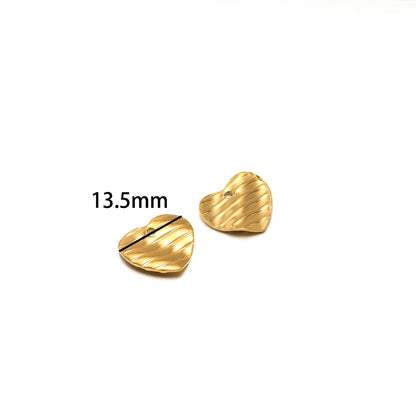 Wholesale Stainless Steel  Gold Plated Heart Rhomboid Five-pointed Star Triangle Charms for Jewelry Necklace Earring  Making