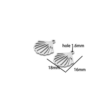 Ocean Series Stainless Steel 18k Gold Plated Starfish Sea Turtle Sea Horse Coconut Tree Charm Pendant for Jewelry Making