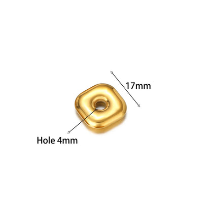 Non Tarnish Stainless Steel18k Gold Plated Hollow Star Heart Square Flower Charms Pendant for DIY Jewelry Earring Making