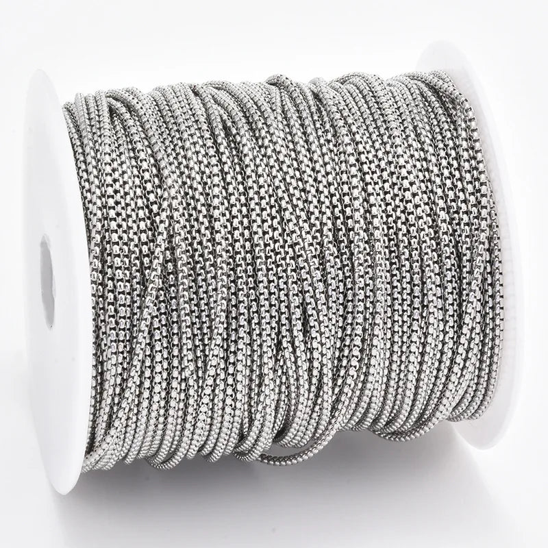 A1906 Good Quality 18k Gold Silver Stainless Steel Chain Necklace Bracelet Jewelry Making Diy Chain Findings Component