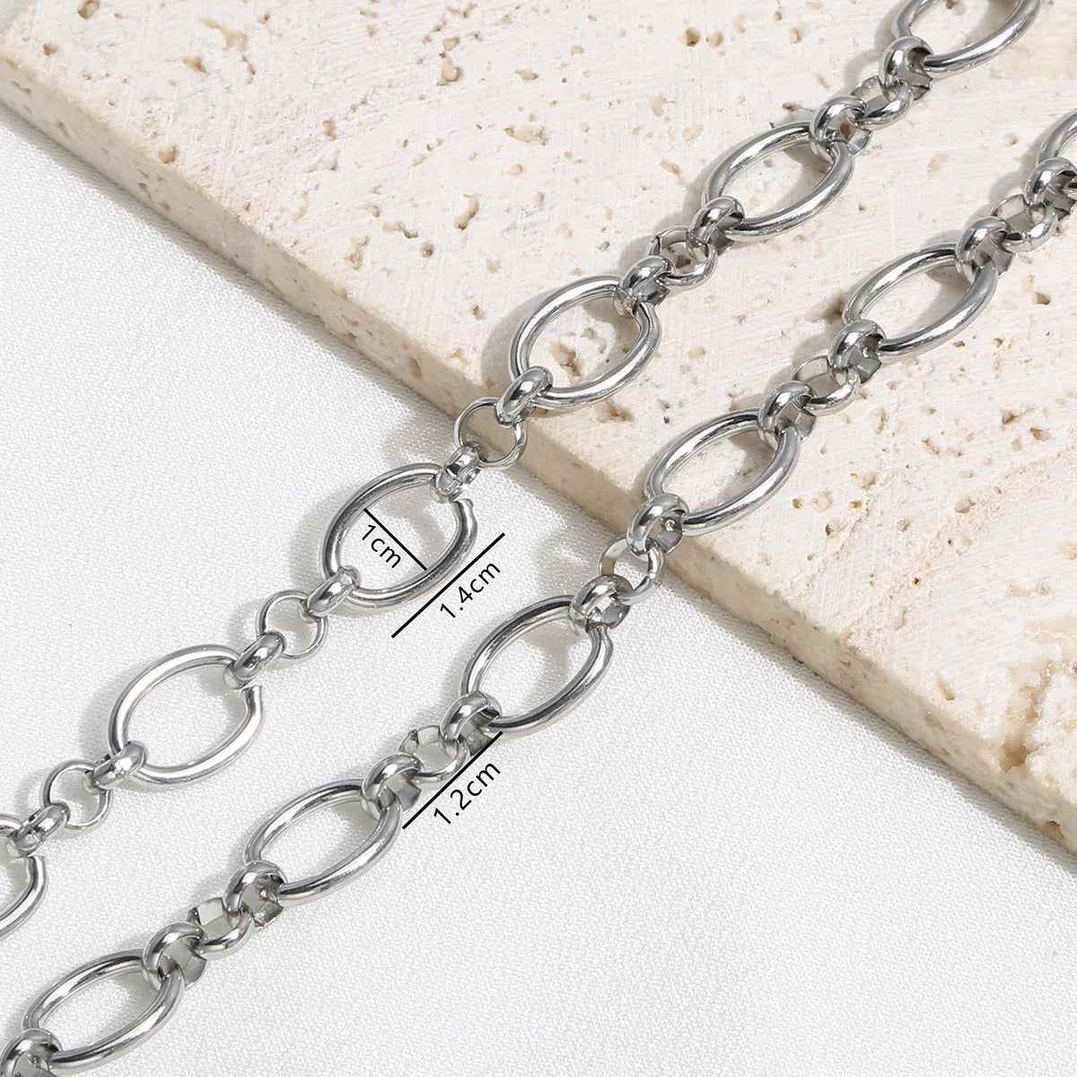 D376 High Quality Stainless Steel Chain Bulk Roll Link Chain Gold Silver Mix Plated Chain for Necklace Bracelet Diy