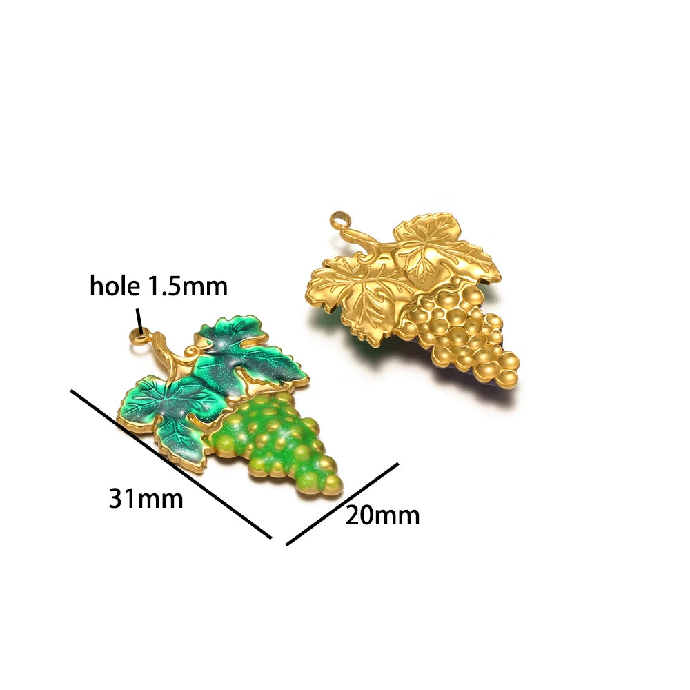 Hot Selling 18k Gold Plated Stainless Steel Enamel Butterfly Heart Shell Starfish Charm Pendant for DIY Necklace Jewelry Making