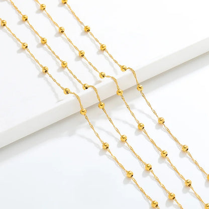 A2720 Non Tarnish 18k Gold Silver Stainless Steel Chain Bulk Necklace Bracelet Jewelry Making Chain Accessory
