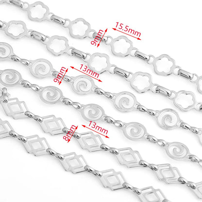D647 Non Tarnish Wholesale Stainless Steel Spiral Chain Fade Resistant Accessories for DIY Necklace Bracelet Jewelry Making