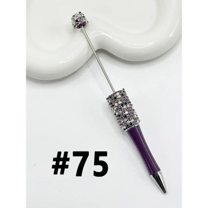 Hot Sale Durable Plastic DIY Ballpoint Pen Multi Color Rhinestone Chain Bling Sparkle Gift