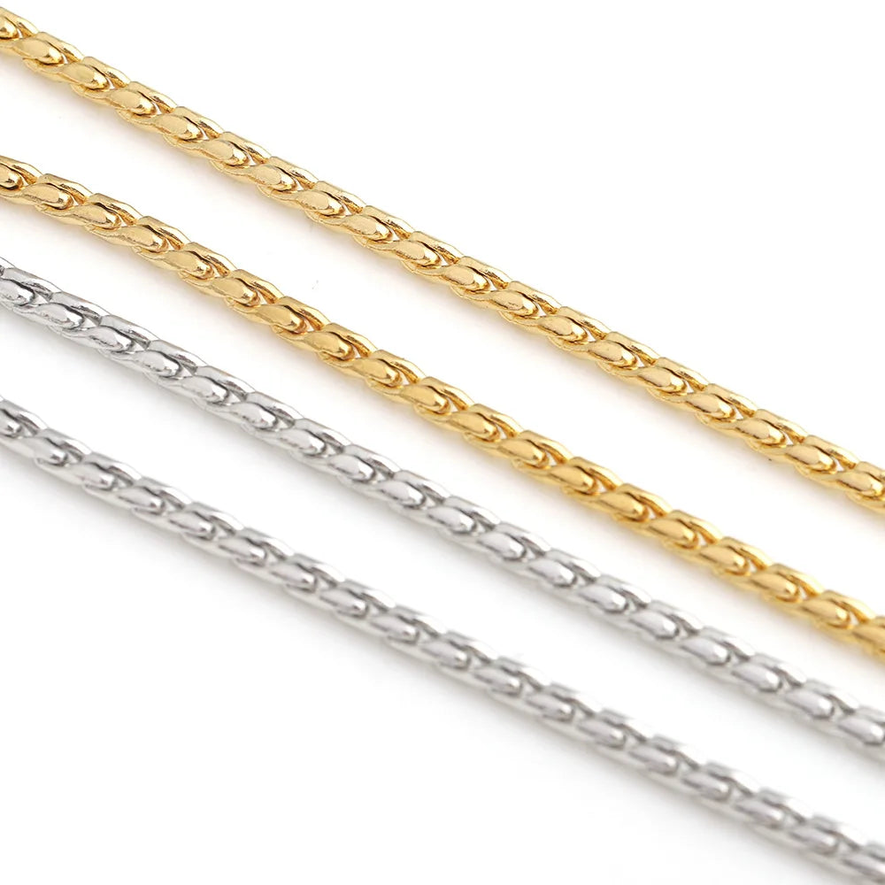 D632 Waterproof Stainless Steel Chain Bulk Link Roll Chain Dainty Small Size Necklace Bracelet Making Findings
