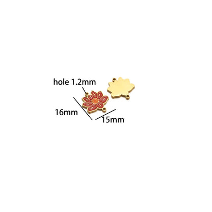 Stainless Steel Gold Plated butterfly Fan Gourd Octopus Tortoise Charm Pendant for Jewelry Necklace Making Accessories