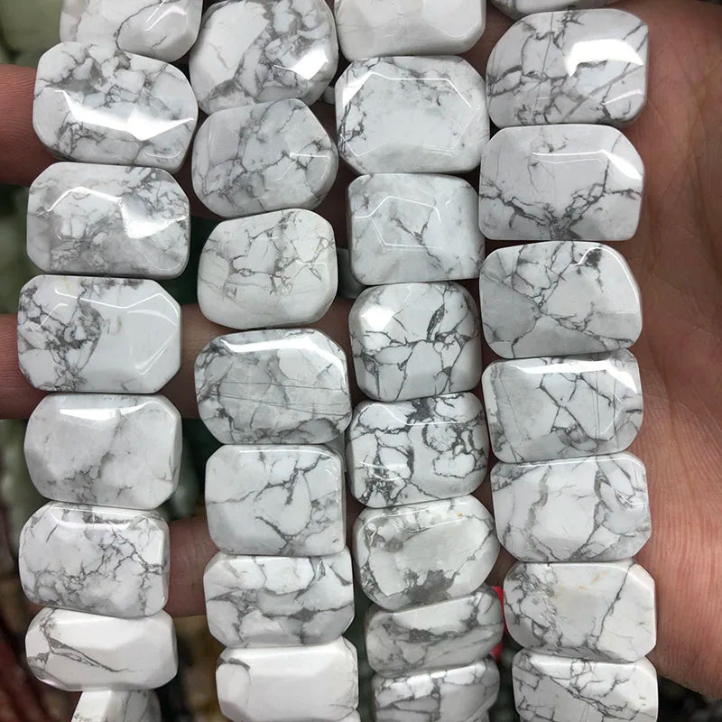 Natural Gemstone Faceted Irregular Faceted Freeform Flat Rectangle Polygon Beads Strand for Jewelry Making Bracelets Necklaces