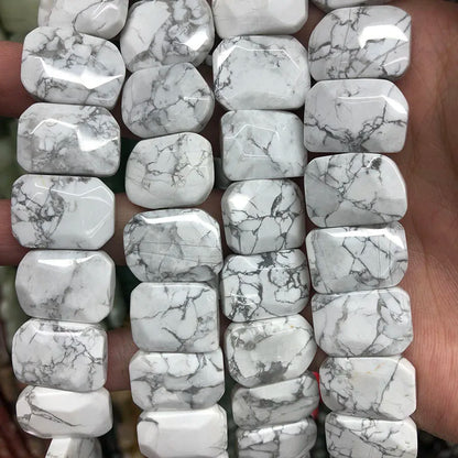 Natural Gemstone Faceted Irregular Faceted Freeform Flat Rectangle Polygon Beads Strand for Jewelry Making Bracelets Necklaces