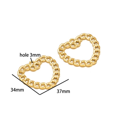 Fashion Trend  18k Gold Plated Stainless Steel Sun Star Heart Conch Charm Pendant for DIY Necklace Jewelry Making Accessories