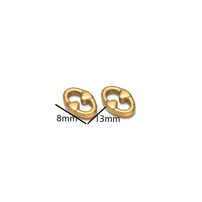 20pcs/bag Stainless Steel 18k Gold Plated Irregular Pig Nose Charms Pendant for Diy Jewelry Necklace Making Jewelry Findings