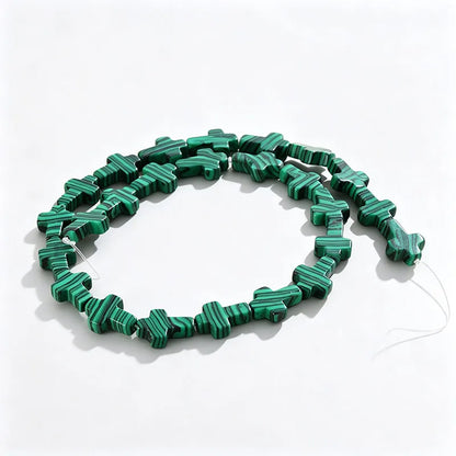 Natural Stone Christian Cross Beads Colorful Stones Loose Beads Strand for DIY Jewelry Making Bracelets Necklaces 12x16x5mm