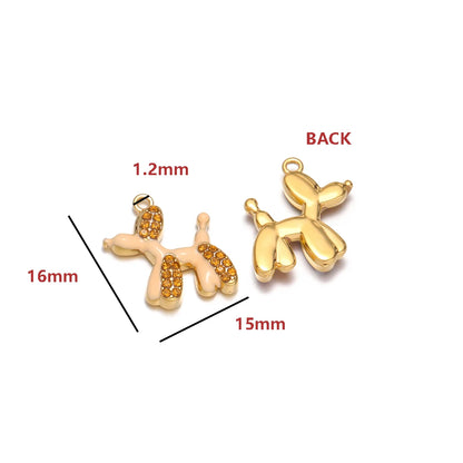 Enamel Charms 18k Gold Plated Stainless Steel Double Hole Pearl Charm Pendant DIY Jewelry Making Accessories Jinrou