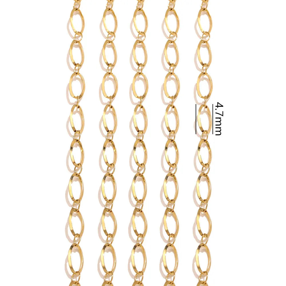 D566 High Quality Multi Design Stainless Steel Chain for Necklace Bracelet Making Bulk Roll Jewelry Chain