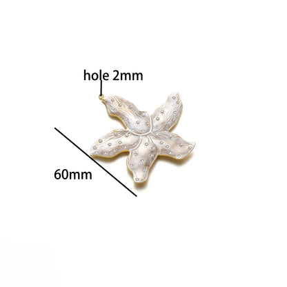 New Vintage 18k Gold Plated Stainless Steel Enamel Big Flower Charms Pendant for Women Jewelry Necklace Earrings Making