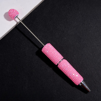 Luminous Fluorescent Beadable Clay Pens Full Covered Rhinestone Ballpoint Pens for Beadable Pen Keychain DIY Bulk Craft Supplies