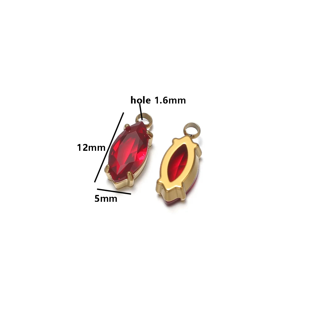 Minimalist Fashion Stainless Steel 18k Gold Plated Star Oval Rectangle Charms Pendant for DIY Jewelry Necklace Making
